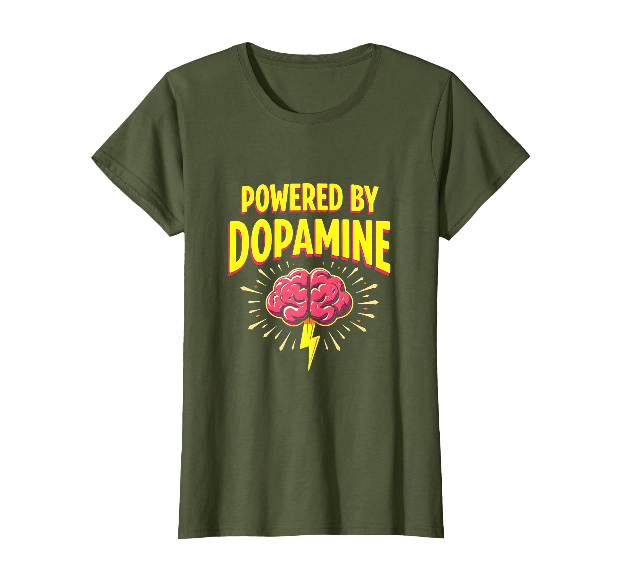 Powered Dopamine Adhd Brain T-Shirt - Custom Art Print for Adults - T-Shirt, Sweatshirt, Hoodie