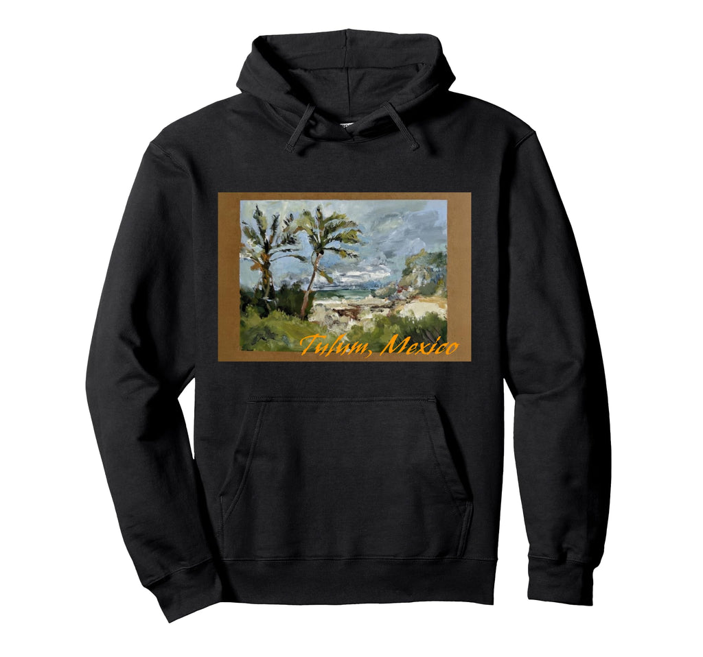 Postcard Tulum Mexico Travel Souvenir Hoodie - Unique Graphic Men Women - T-Shirt, Sweatshirt, Hoodie