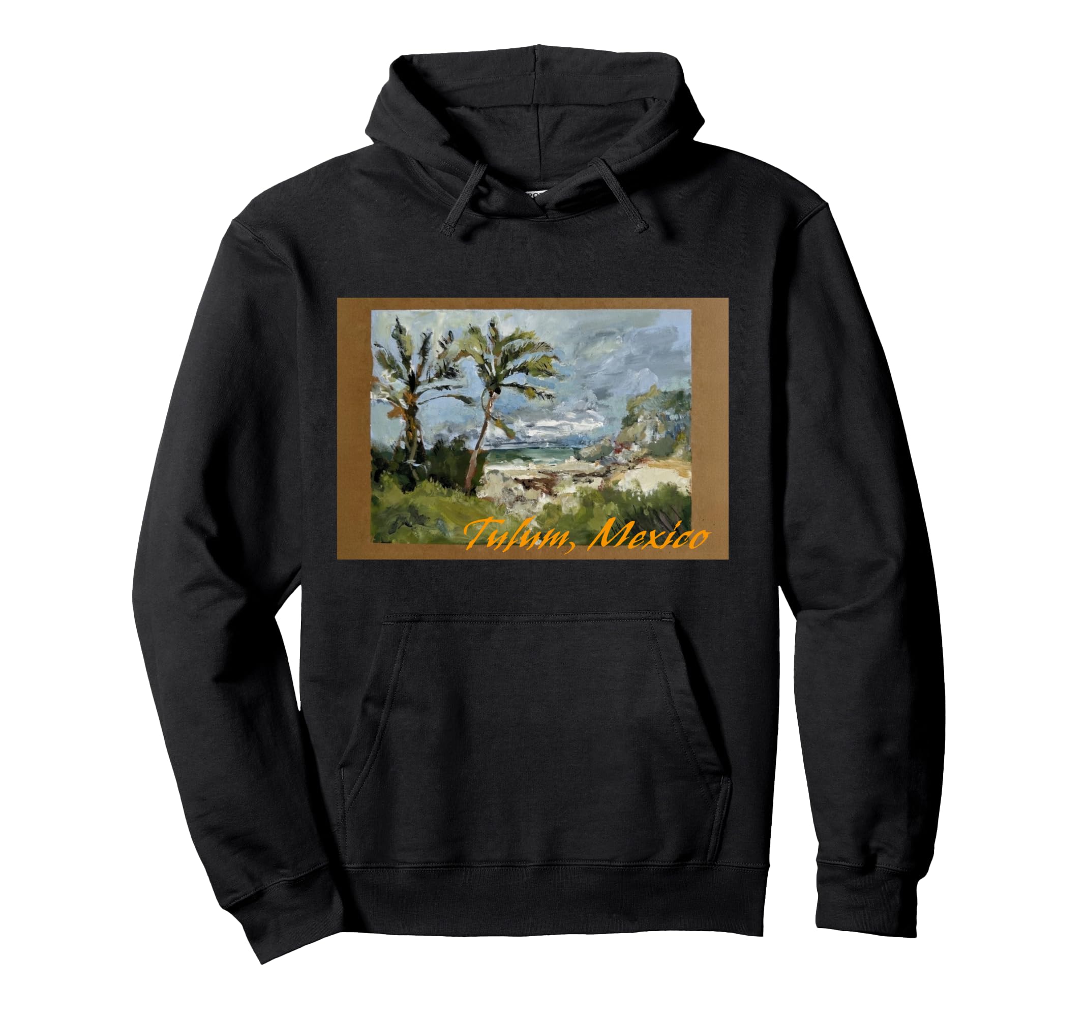 Postcard Tulum Mexico Travel Souvenir Hoodie - Unique Graphic Men Women - T-Shirt, Sweatshirt, Hoodie