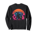 Elephant Vaporwave Aesthetic Sweatshirt - Streetwear Style Men Women - T-Shirt, Sweatshirt, Hoodie