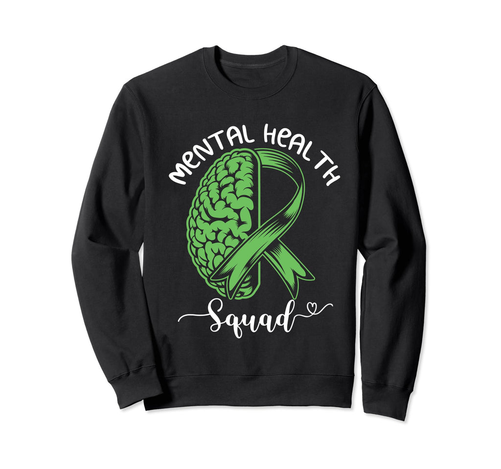 Mental Health Squad Brain Mental Sweatshirt - Trendy Graphic for Adults - T-Shirt, Sweatshirt, Hoodie