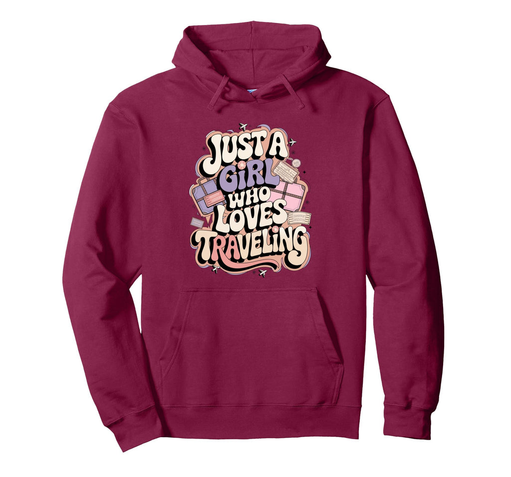 Just Who Loves Traveling Aesthetic Hoodie - Casual Everyday Wear Men Women - T-Shirt, Sweatshirt, Hoodie