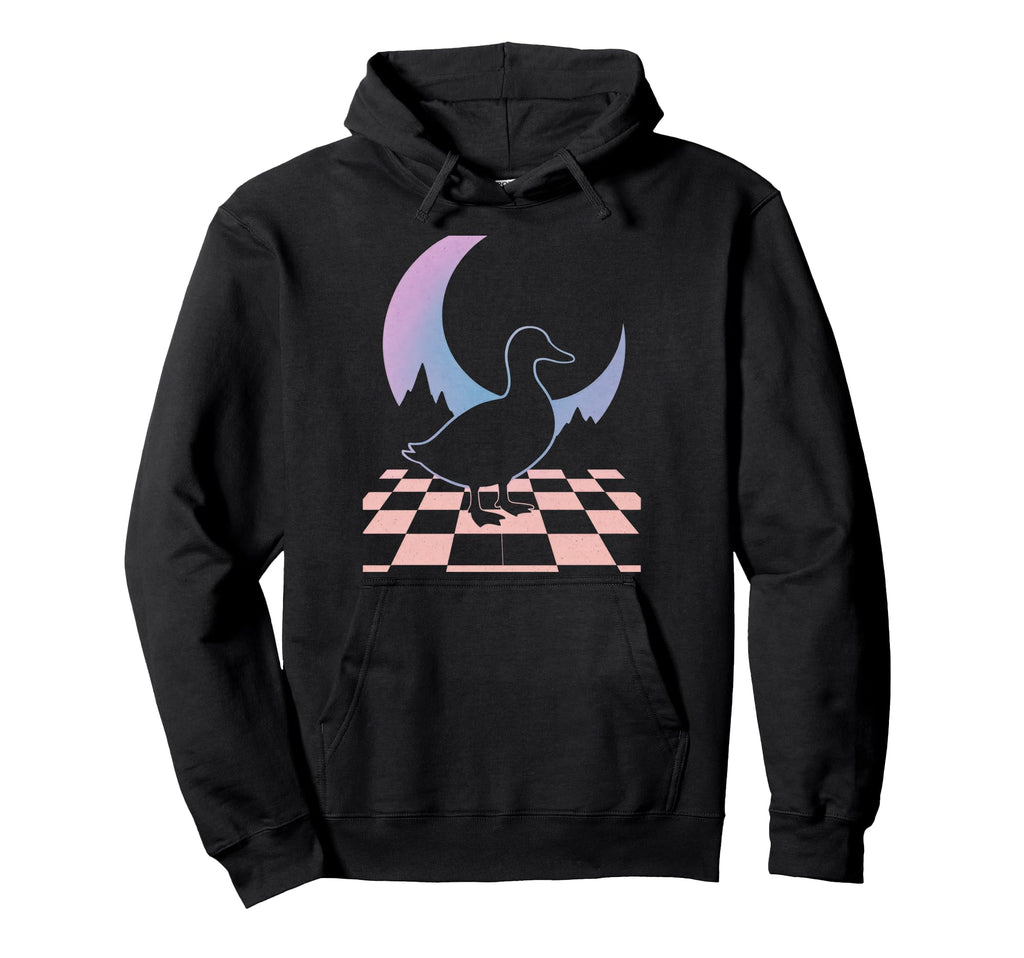 Duck Checkered Floor Vaporwave 80S Hoodie - Custom Art Print Men Women - T-Shirt, Sweatshirt, Hoodie