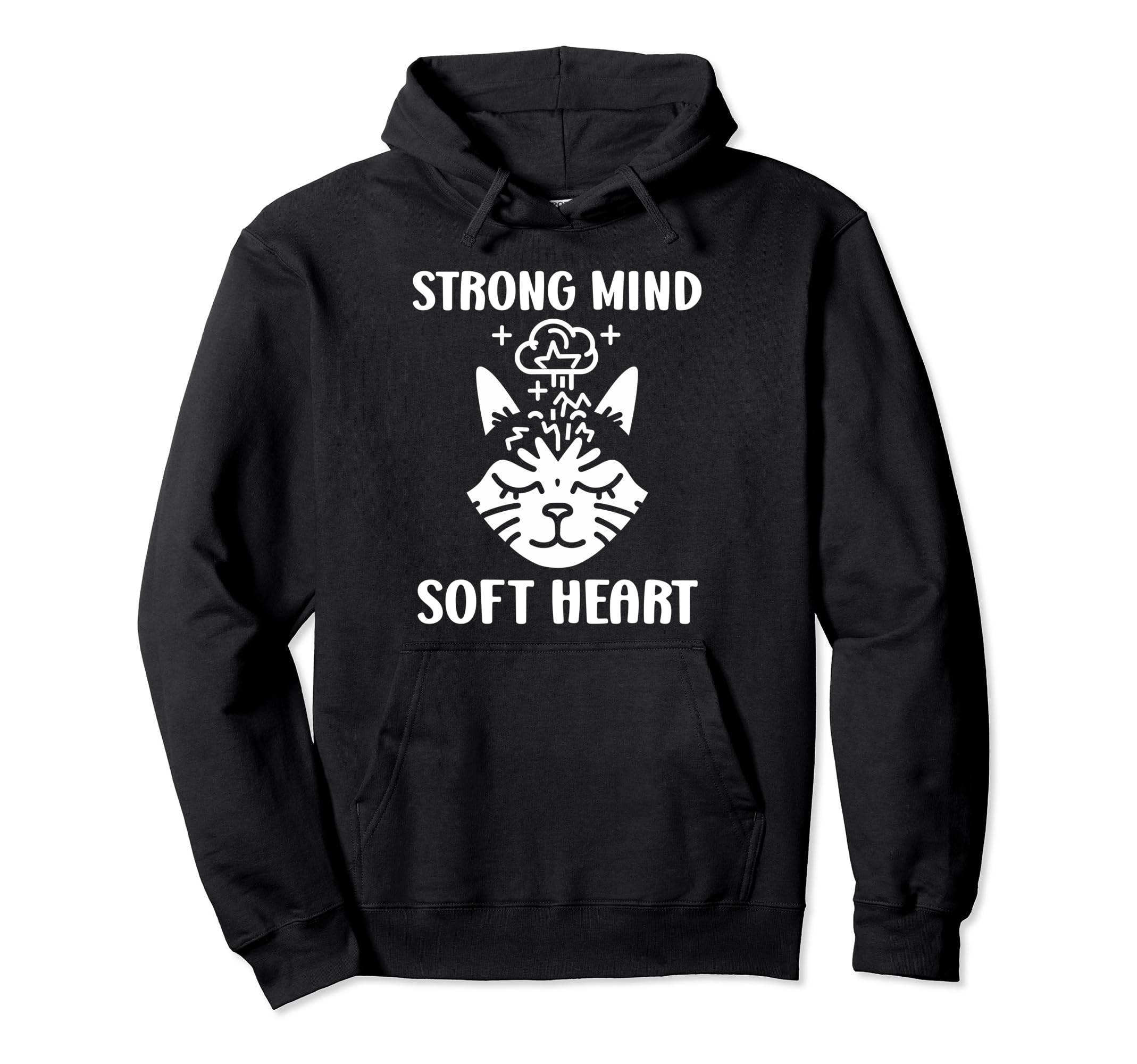 Animal Strong Mind Soft Heart Mental Health Hoodie - Trendy Graphic Unisex - T-Shirt, Sweatshirt, Hoodie