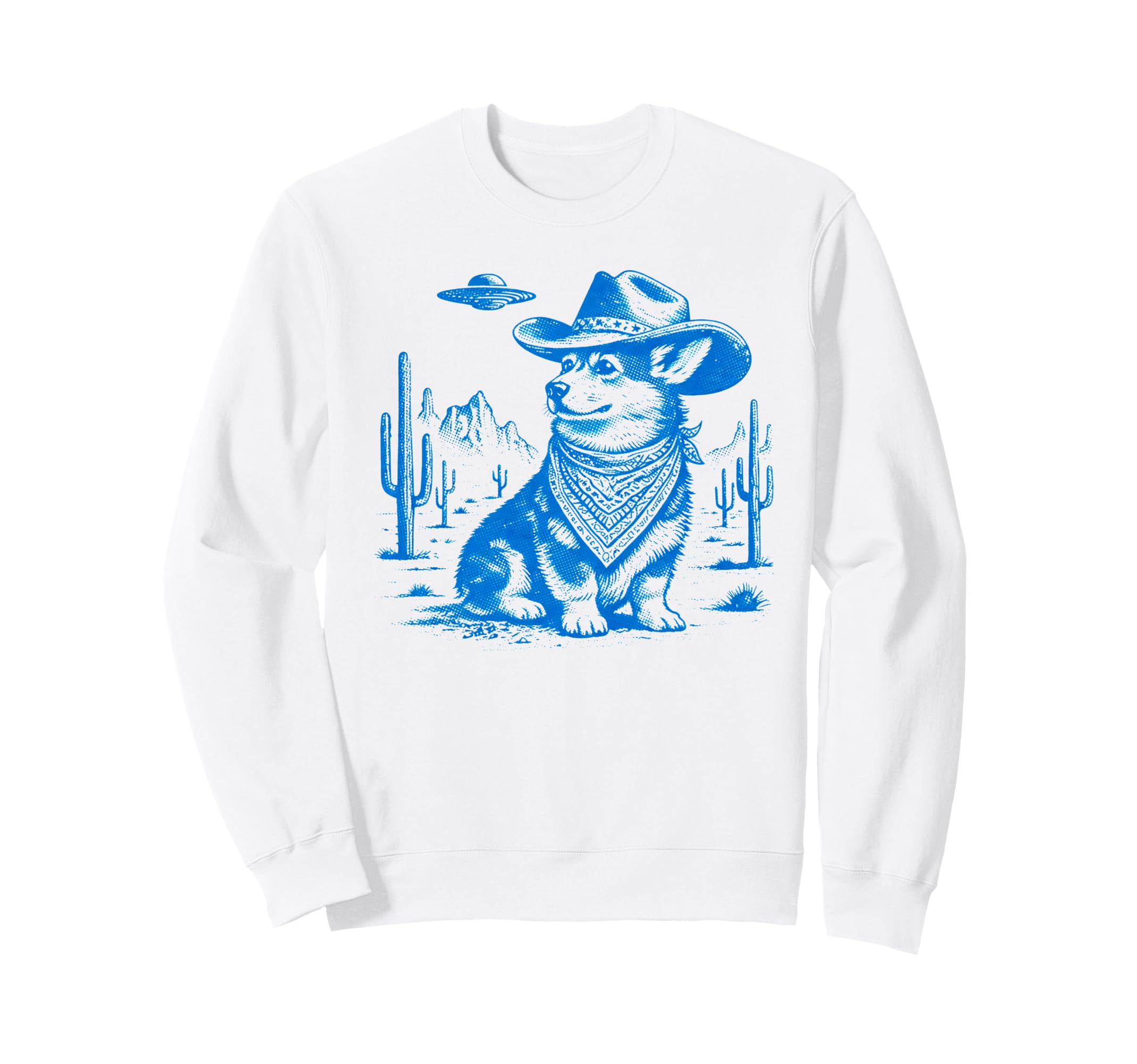 Funny Corgi Dog Cowboy Sweatshirt - Aesthetic Graphic Unisex - T-Shirt, Sweatshirt, Hoodie