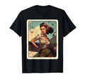 Beautiful Pin Up Wwii T-Shirt - Minimalist Print Men Women - T-Shirt, Sweatshirt, Hoodie