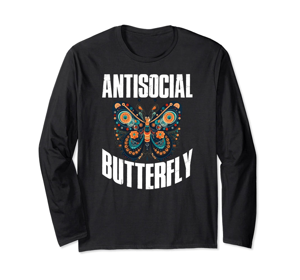 Antisocial Butterfly T-Shirt - Novelty Apparel Unisex - T-Shirt, Sweatshirt, Hoodie