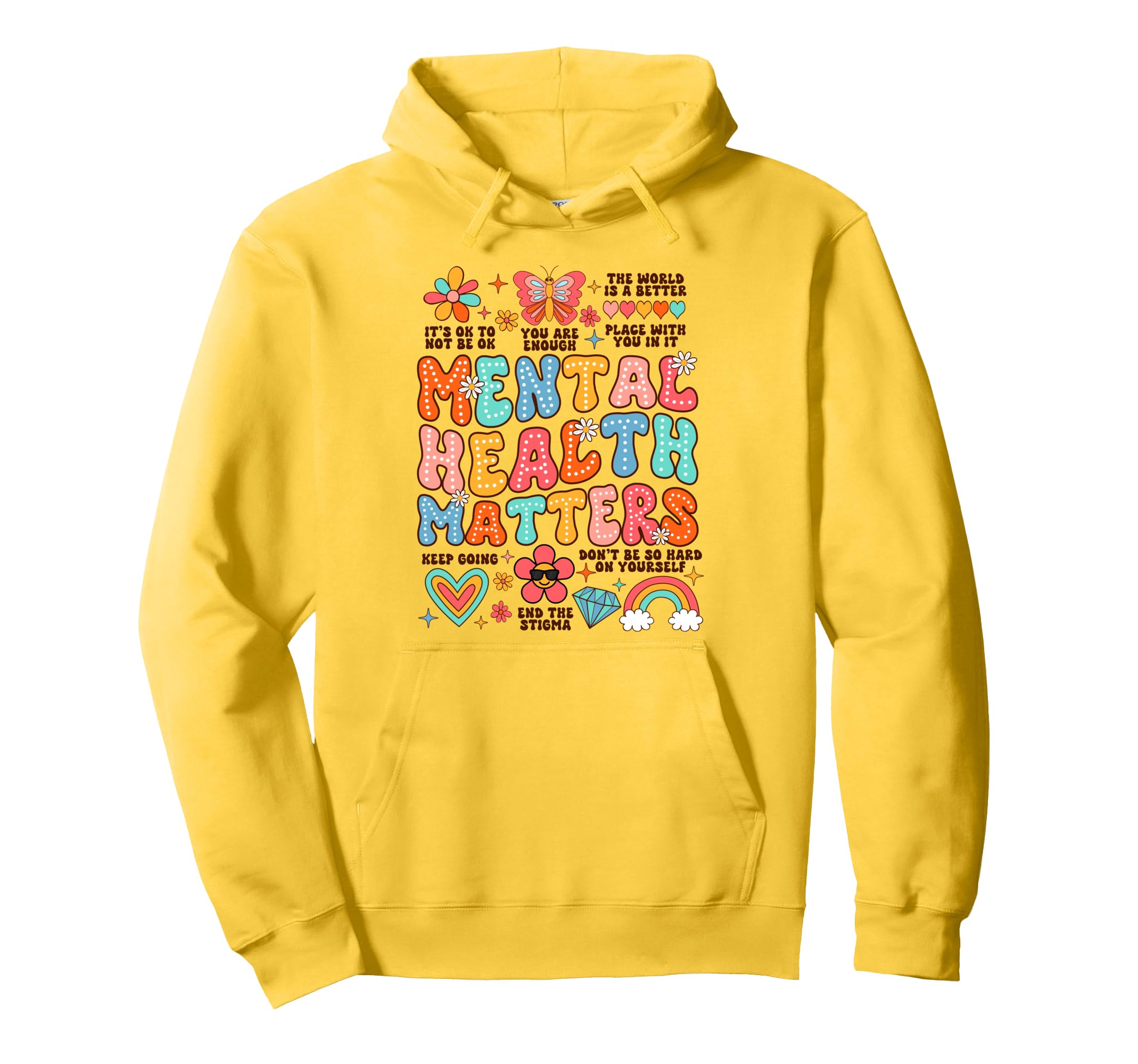 Be Kind To Your Mind Anxiety Depression Hoodie - Fun Novelty Design Unisex - T-Shirt, Sweatshirt, Hoodie