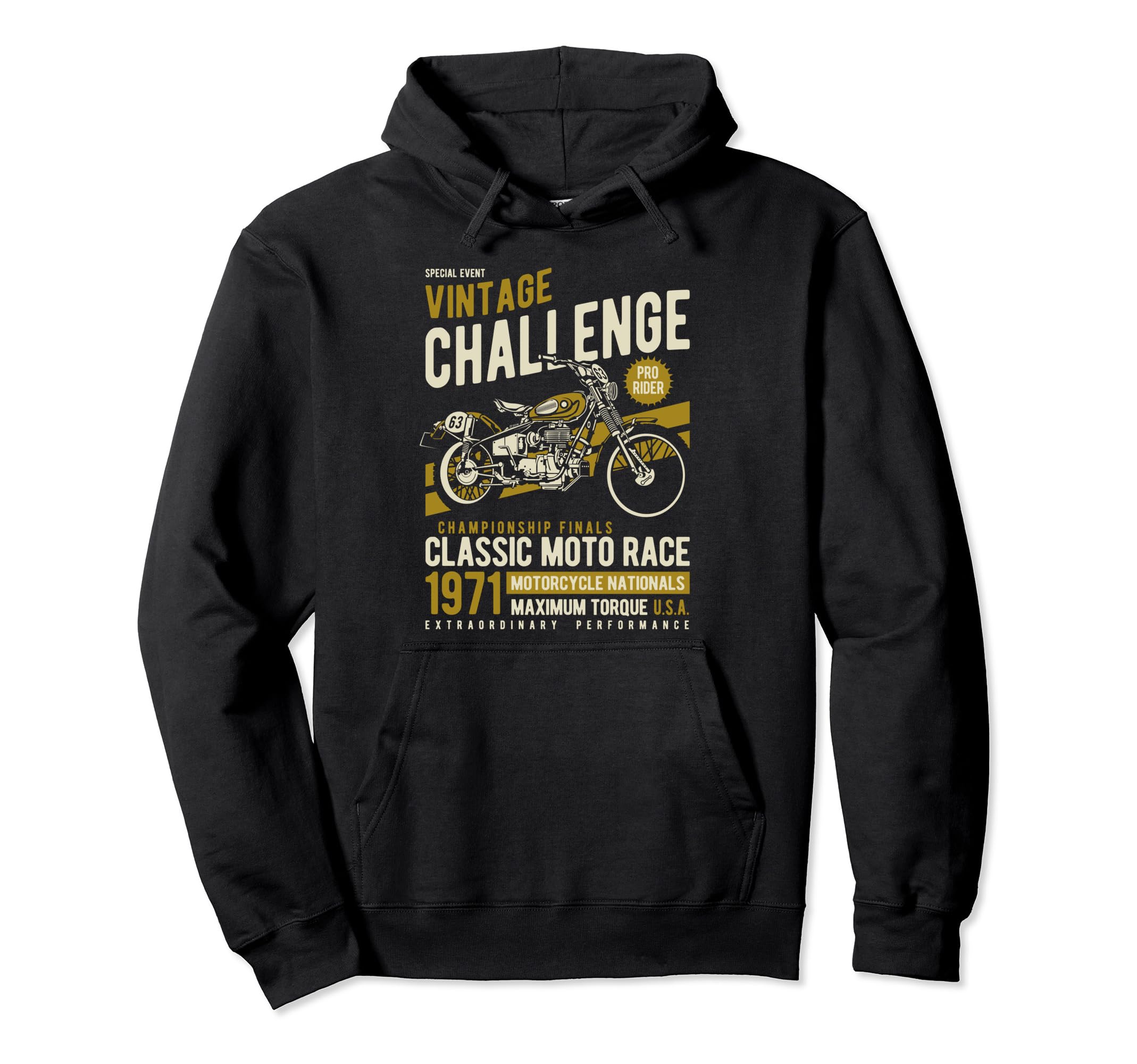 Challenge Motorcycle Race Hoodie - Casual Everyday Wear for Adults - T-Shirt, Sweatshirt, Hoodie
