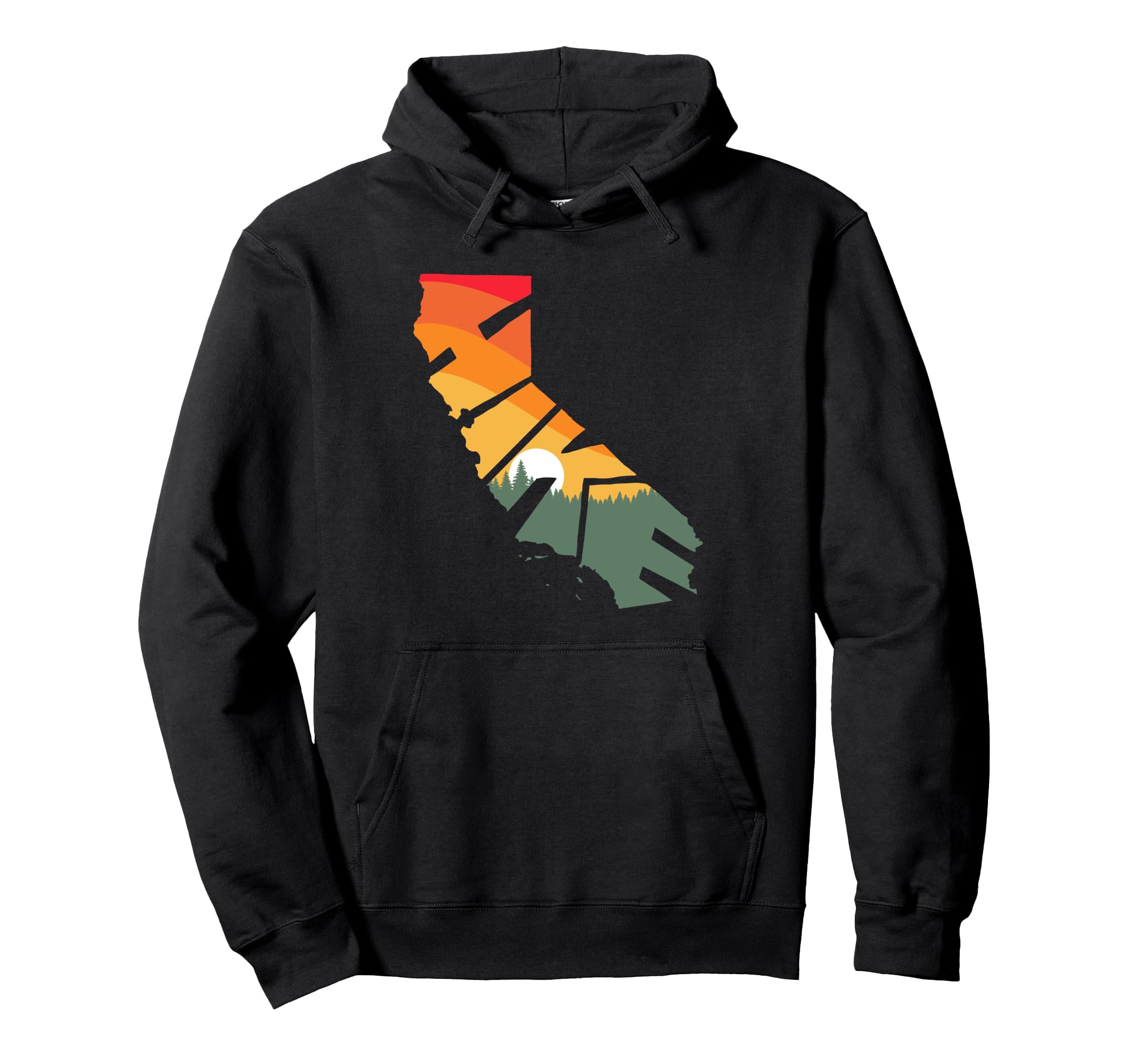 Hike California State Outdoor Hiking Hoodie - Fun Novelty Design Men Women - T-Shirt, Sweatshirt, Hoodie