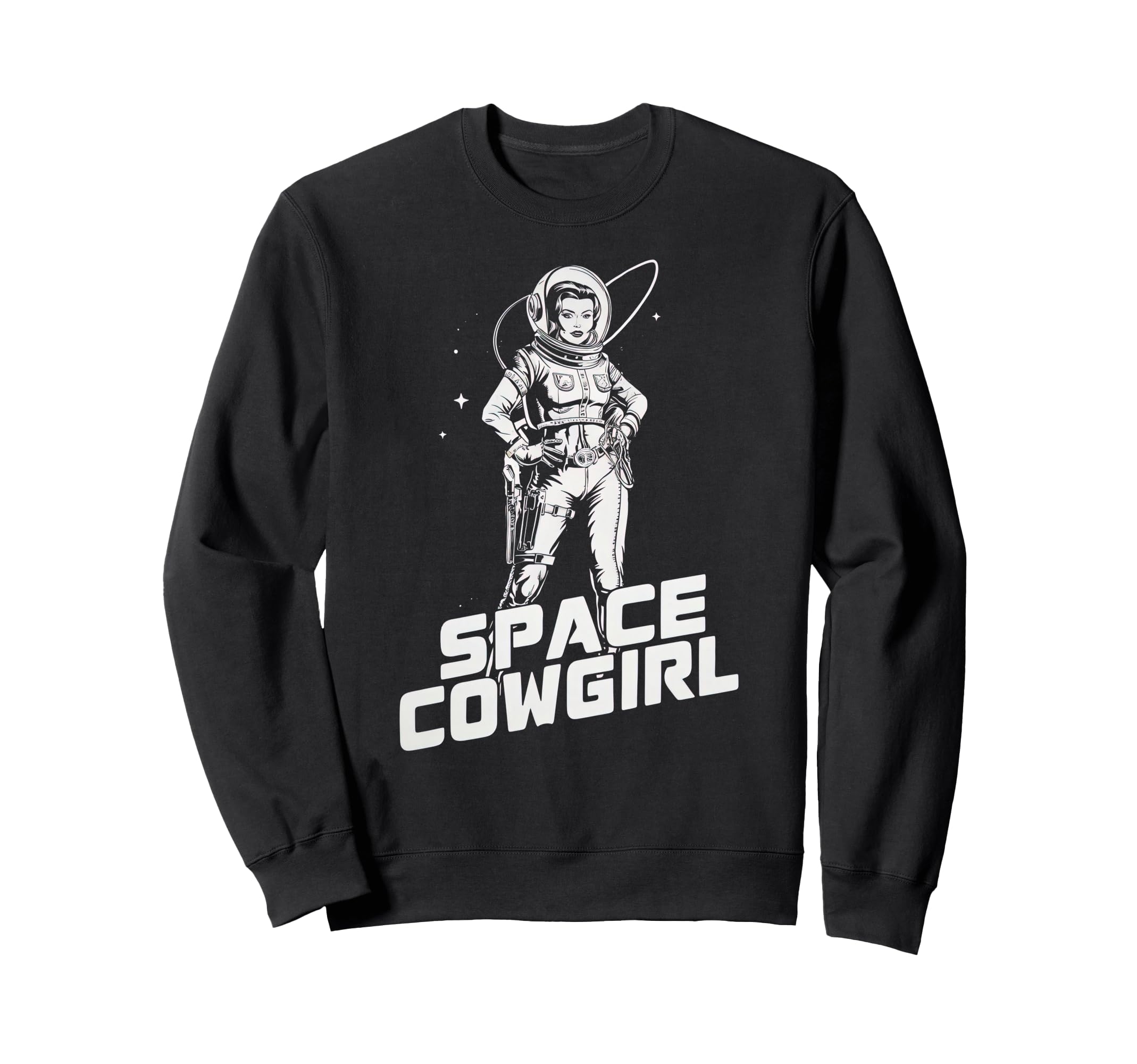 Space Cowgirl Galactic Western Sweatshirt - Trendy Graphic Men Women - T-Shirt, Sweatshirt, Hoodie