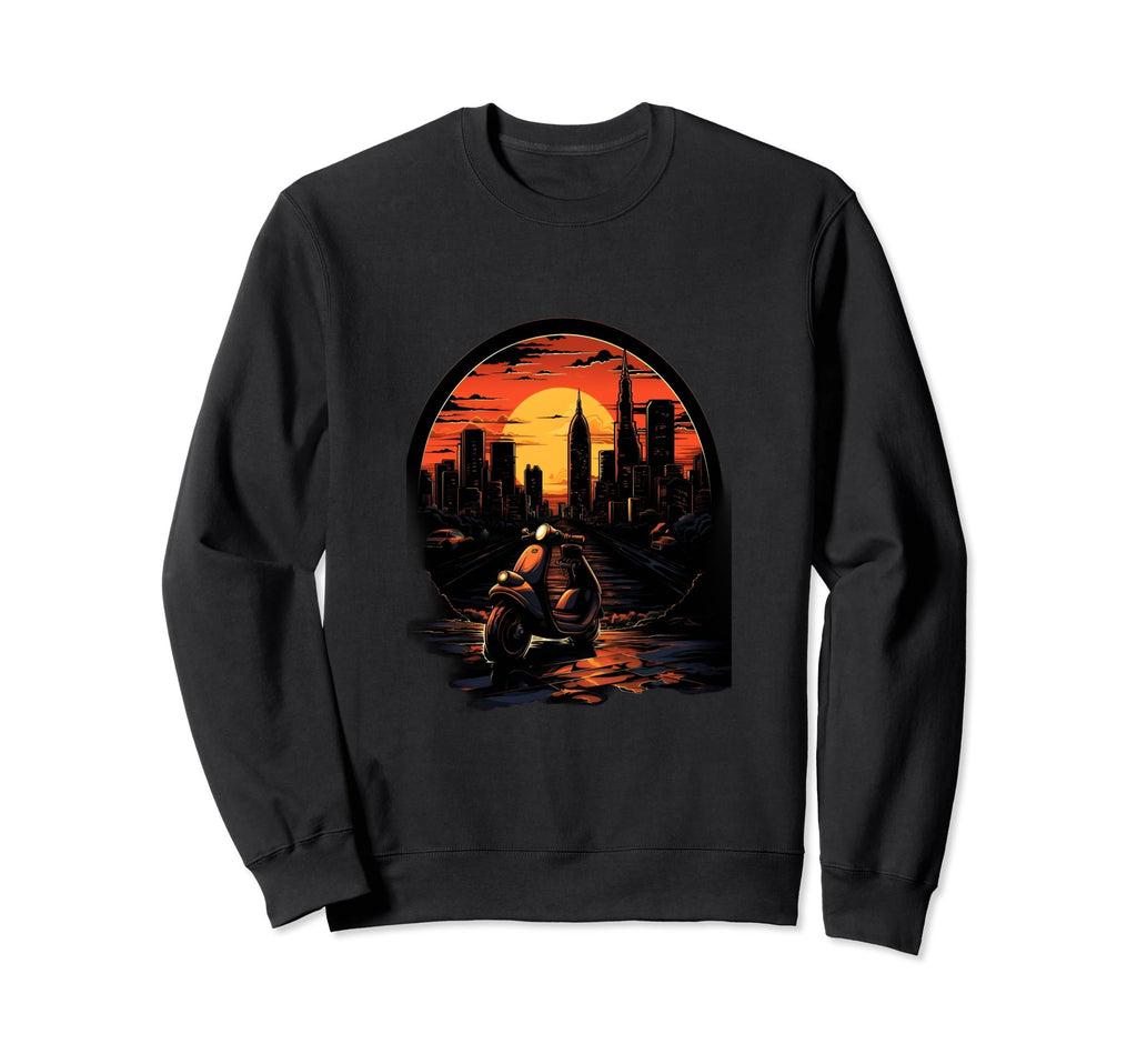 Scooter Motorcycle Moped Rider Sweatshirt - Graphic Print Men Women - T-Shirt, Sweatshirt, Hoodie