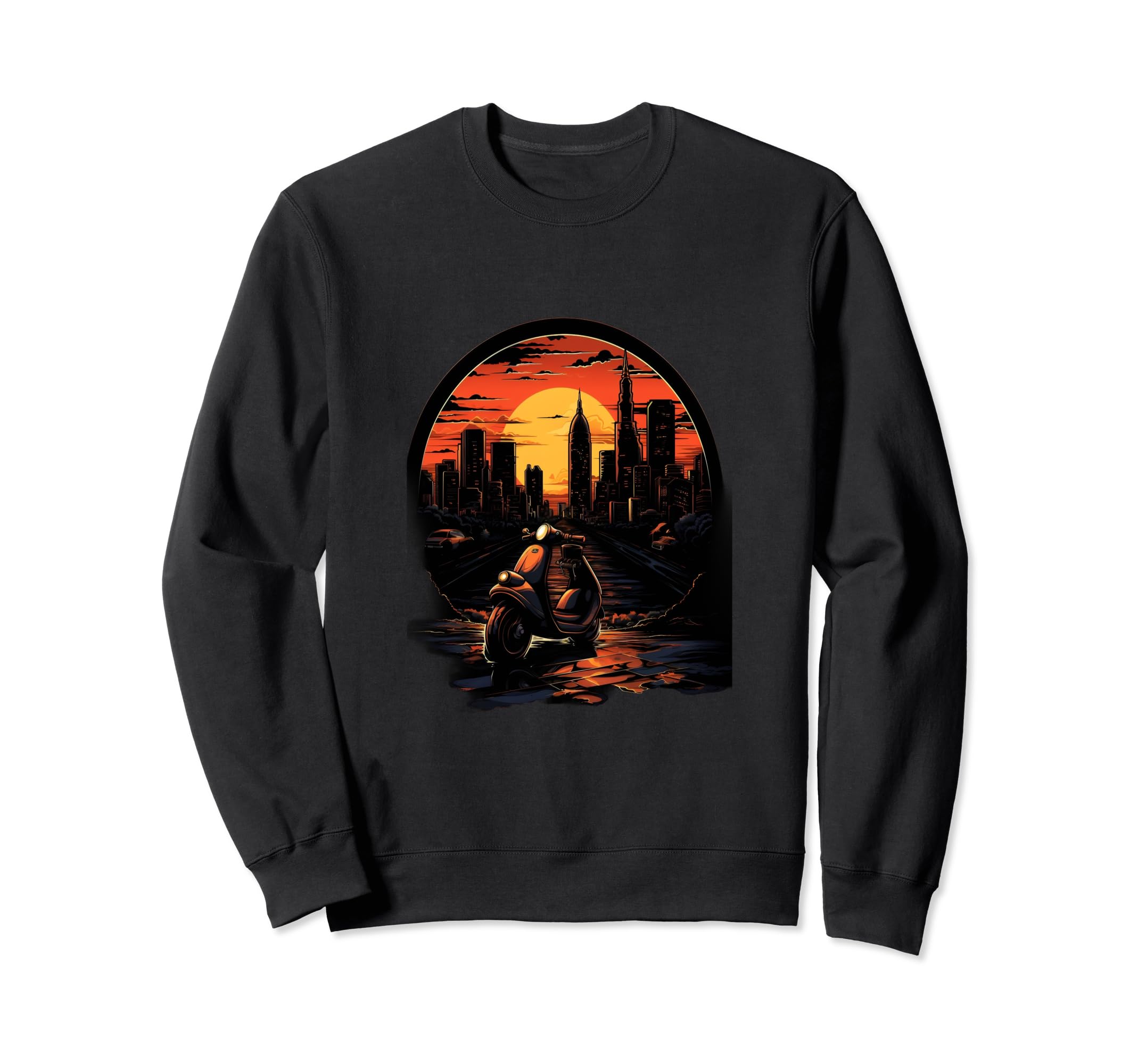 Scooter Motorcycle Moped Rider Sweatshirt - Graphic Print Men Women - T-Shirt, Sweatshirt, Hoodie