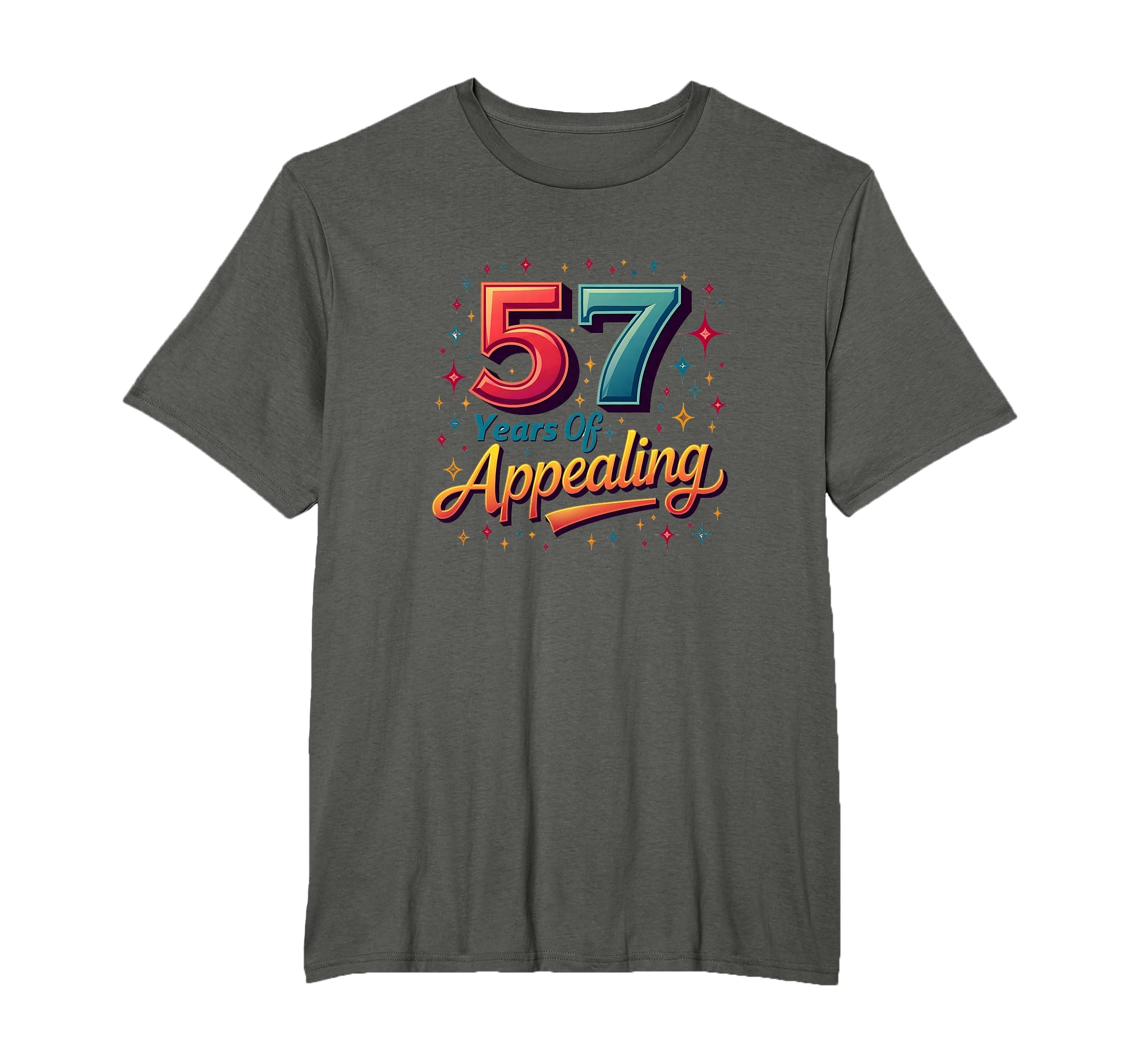 57 Years Appealing Birthday Gift T-Shirt - Graphic Print for Adults - T-Shirt, Sweatshirt, Hoodie