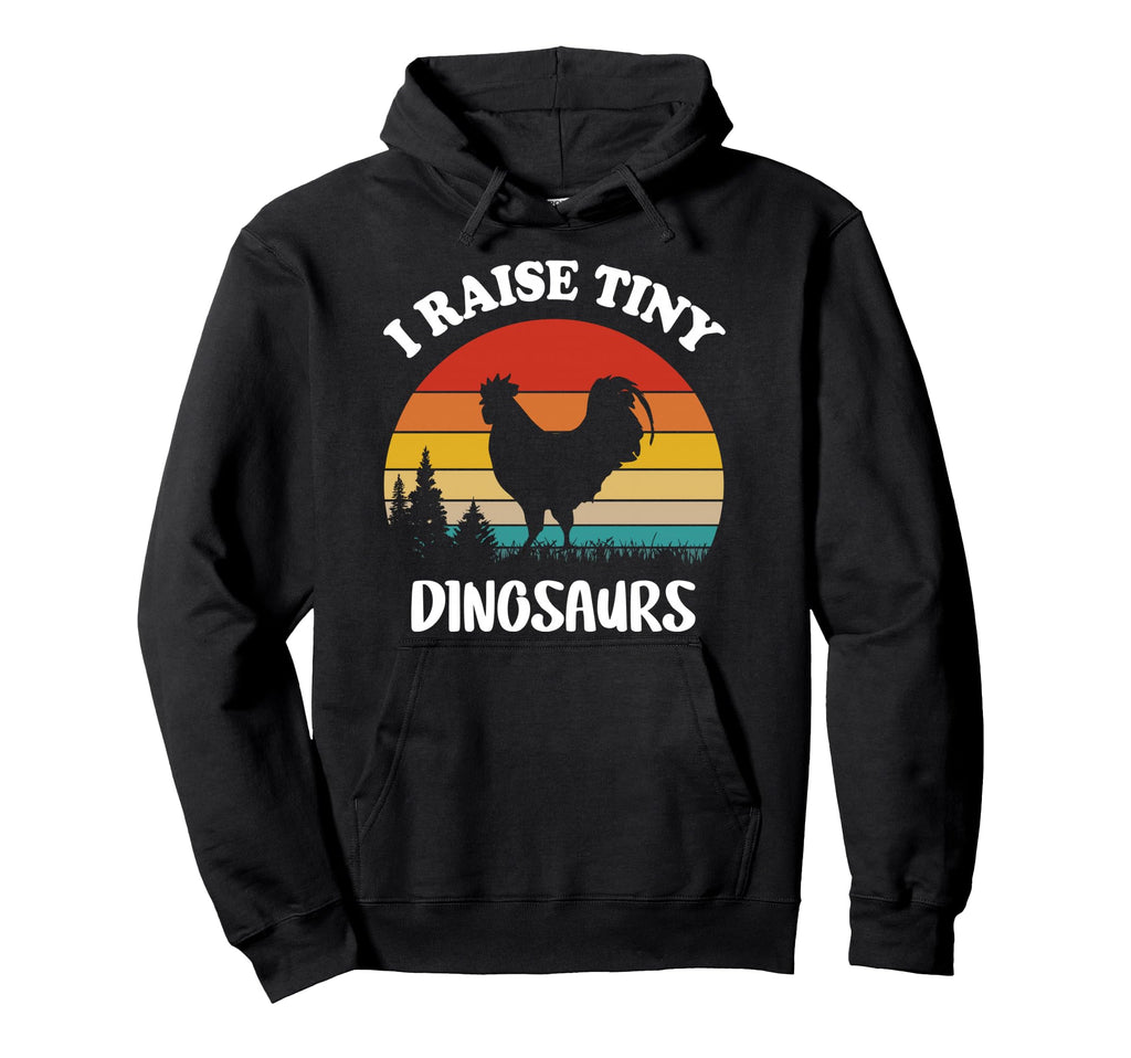 I Raise Tiny Dinosaurs Chicken Silhouette Hoodie - Custom Art Print Unisex - T-Shirt, Sweatshirt, Hoodie