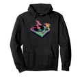 Glitch Art Turntable Vinyl Disc Record Hoodie - Graphic Print Unisex - T-Shirt, Sweatshirt, Hoodie
