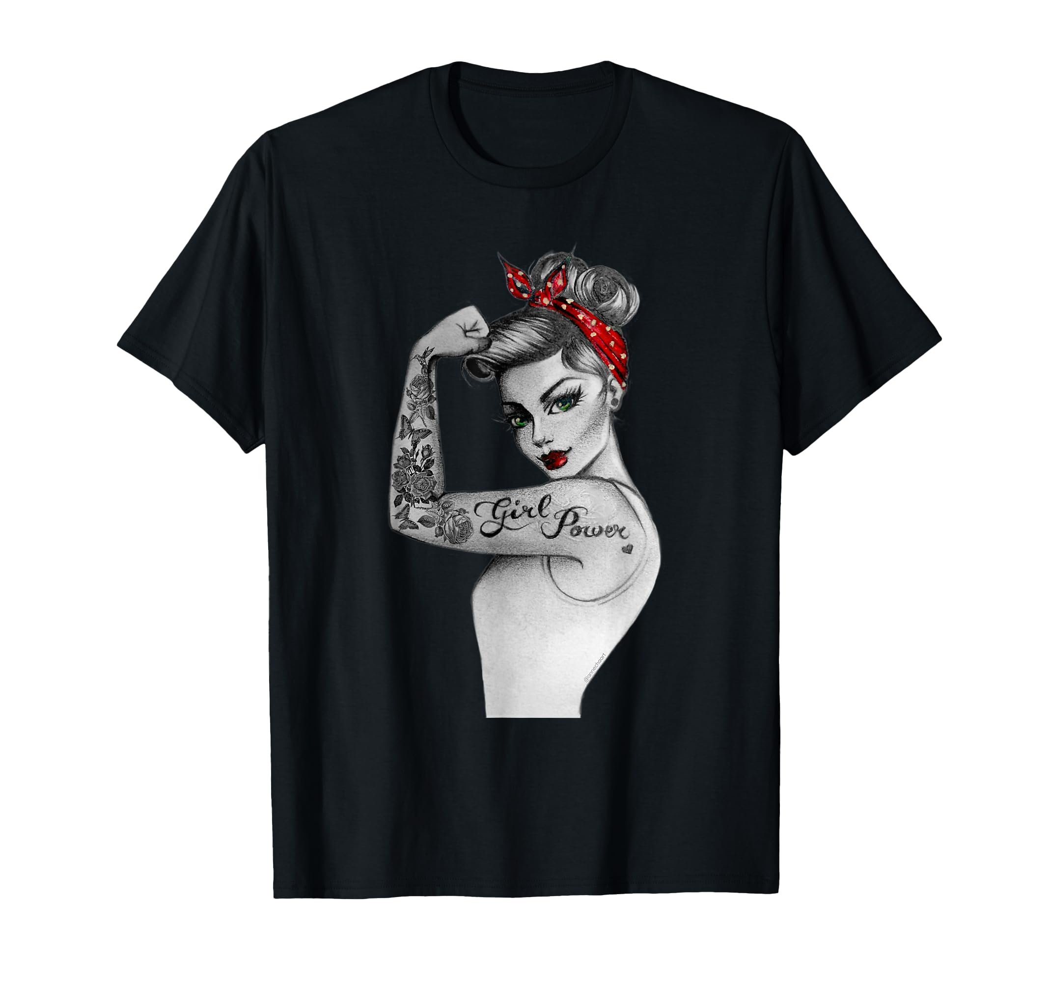 Power Pin Up Old School Tattoo T-Shirt - Unique Graphic Unisex - T-Shirt, Sweatshirt, Hoodie