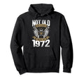 Motorcycle Biker Birthday Built 1972 Hoodie - Trendy Graphic for Adults - T-Shirt, Sweatshirt, Hoodie