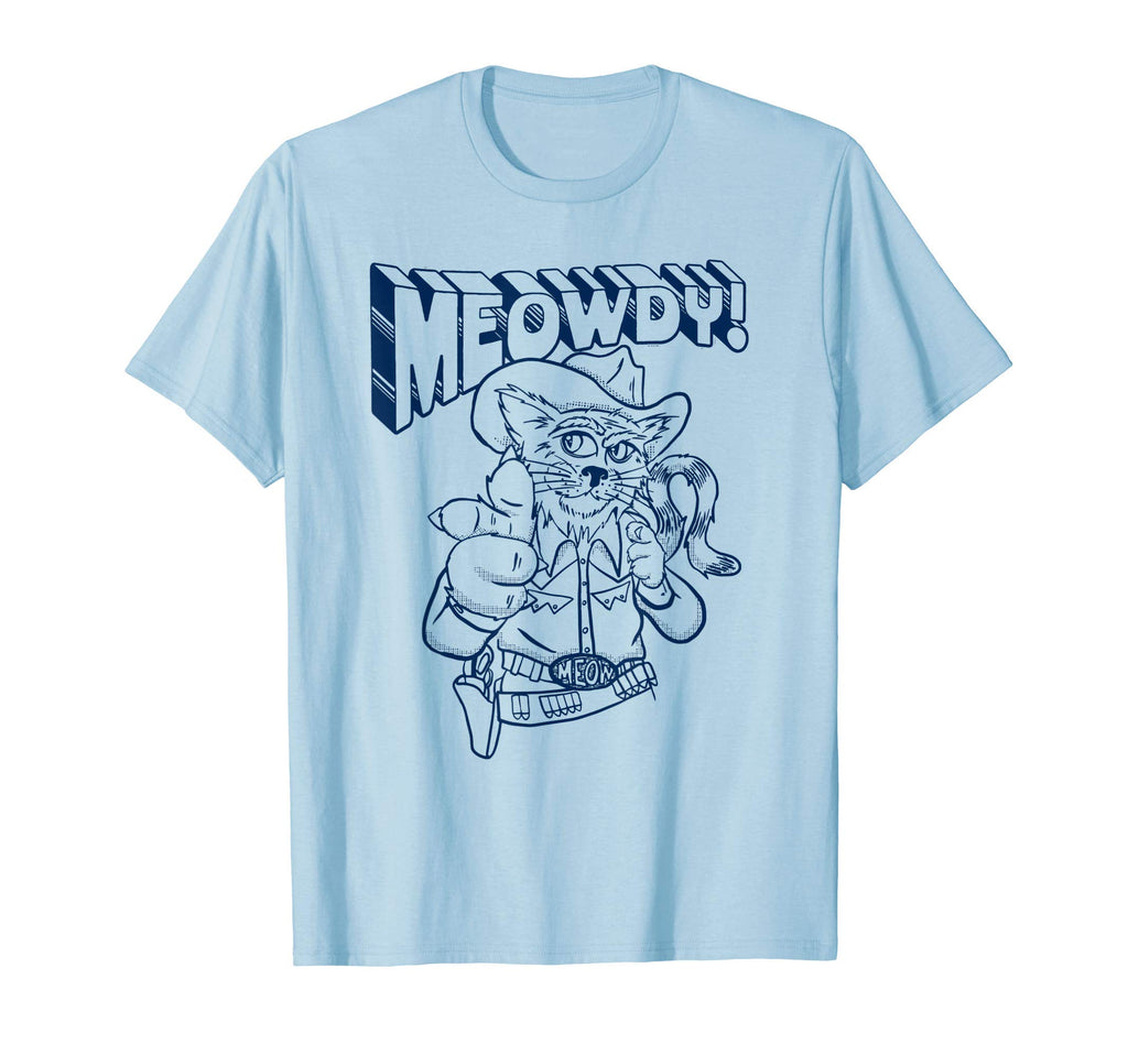 Meowdy Partner Funny Cowboy Cat Western T-Shirt - Unique Graphic Unisex - T-Shirt, Sweatshirt, Hoodie