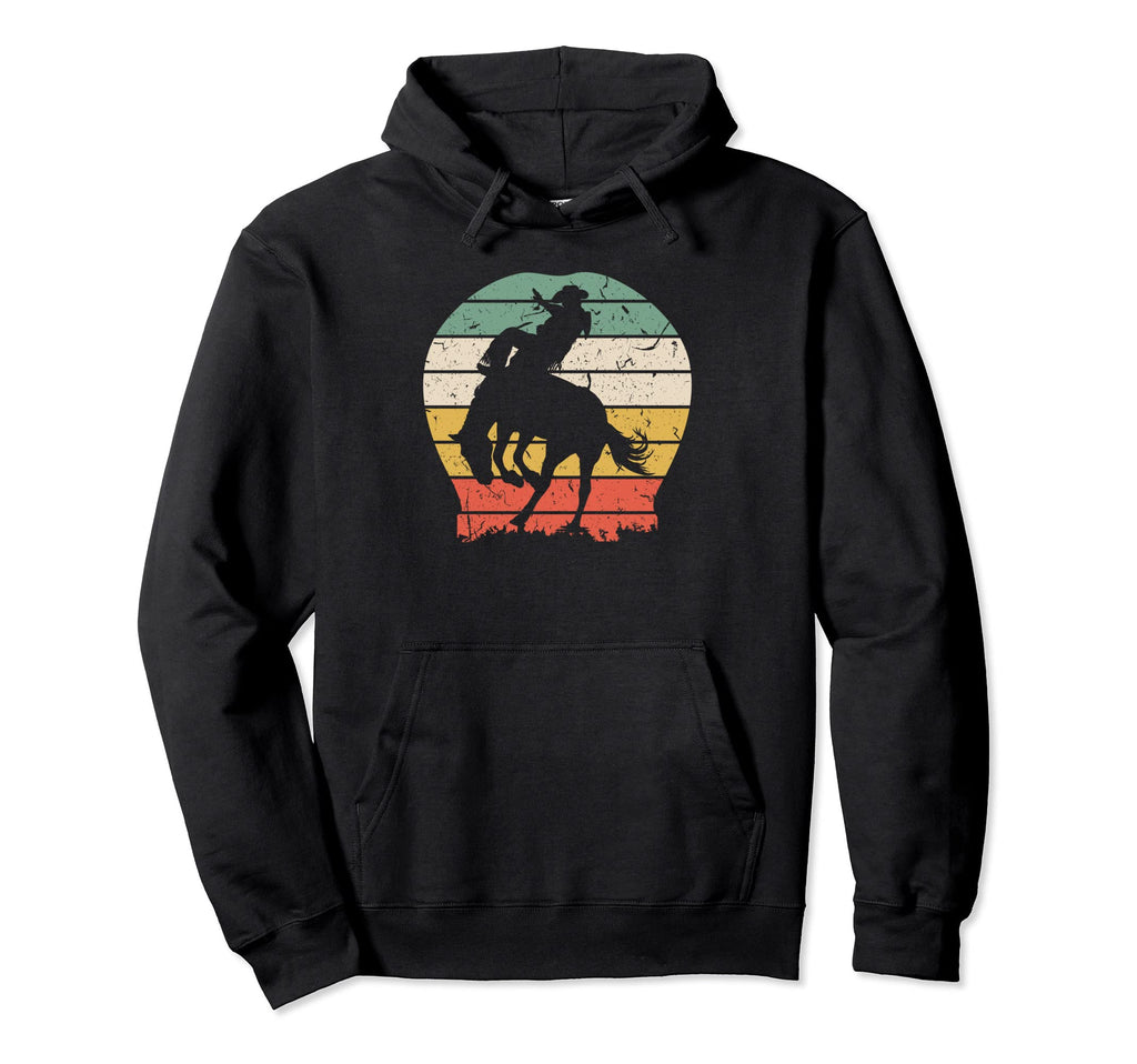 Bronc Riding Bucking Horse Rodeo Western Hoodie - Unique Graphic for Adults - T-Shirt, Sweatshirt, Hoodie