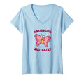 Womens Antisocial Butterfly V Neck T-Shirt - Trendy Graphic for Adults - T-Shirt, Sweatshirt, Hoodie