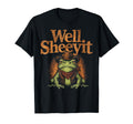 Well Sheeyit Funny Cowboy Frog T-Shirt - Custom Art Print for Adults - T-Shirt, Sweatshirt, Hoodie