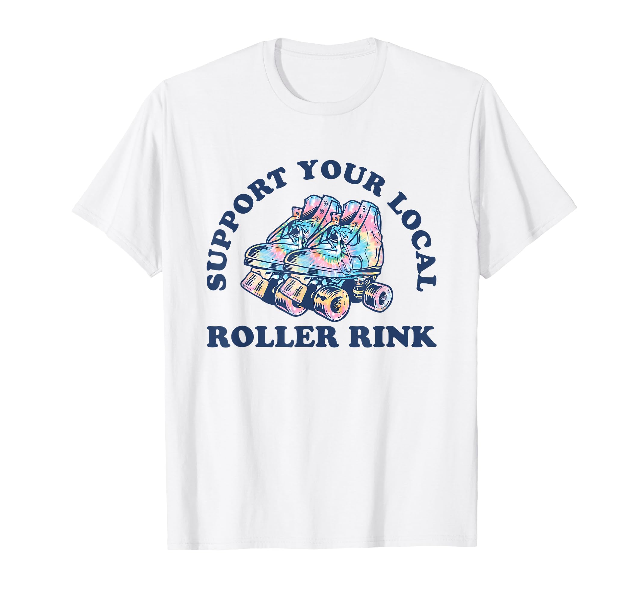 Support Your Local Roller Rink Tie T-Shirt - Minimalist Print Men Women - T-Shirt, Sweatshirt, Hoodie