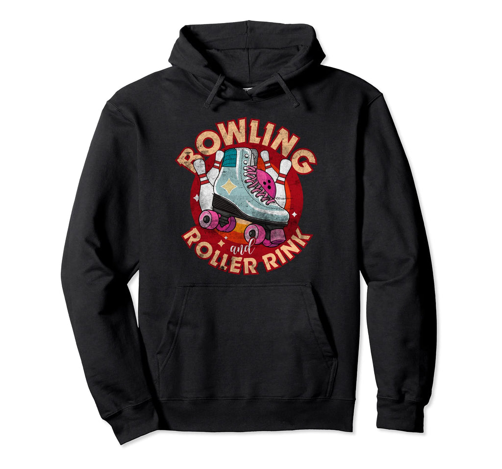 Bowling And Roller Rink 80S Roller Disco Hoodie - Trendy Graphic Men Women - T-Shirt, Sweatshirt, Hoodie