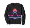 Synthwave Alien Buddha Cyberpunk 80S Sweatshirt - Minimalist Print Unisex - T-Shirt, Sweatshirt, Hoodie