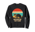 Antisocial Cat Club Introvert Cat Sweatshirt - Unique Graphic for Adults - T-Shirt, Sweatshirt, Hoodie
