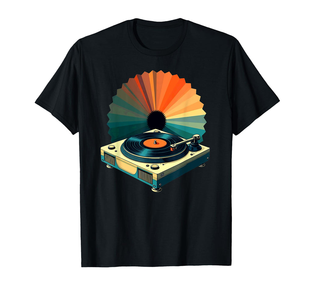 70S 80S Vinyl Record Player T-Shirt - Trendy Graphic Unisex - T-Shirt, Sweatshirt, Hoodie