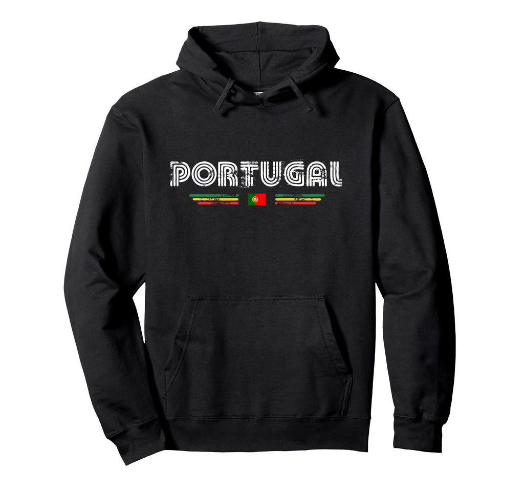 Portugal 70S 80S Type Flag Hoodie - Aesthetic Graphic for Adults - T-Shirt, Sweatshirt, Hoodie