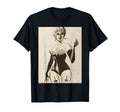 Elegant Pin Up Seductive Corset And T-Shirt - Minimalist Print Unisex - T-Shirt, Sweatshirt, Hoodie