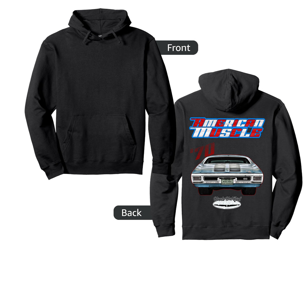 1970 Chevelle Muscle Car Ss454 Hoodie - Fun Novelty Design for Adults - T-Shirt, Sweatshirt, Hoodie