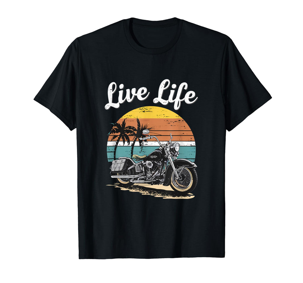 Live Life Motorcycle Novelty T-Shirt - Graphic Print Unisex - T-Shirt, Sweatshirt, Hoodie