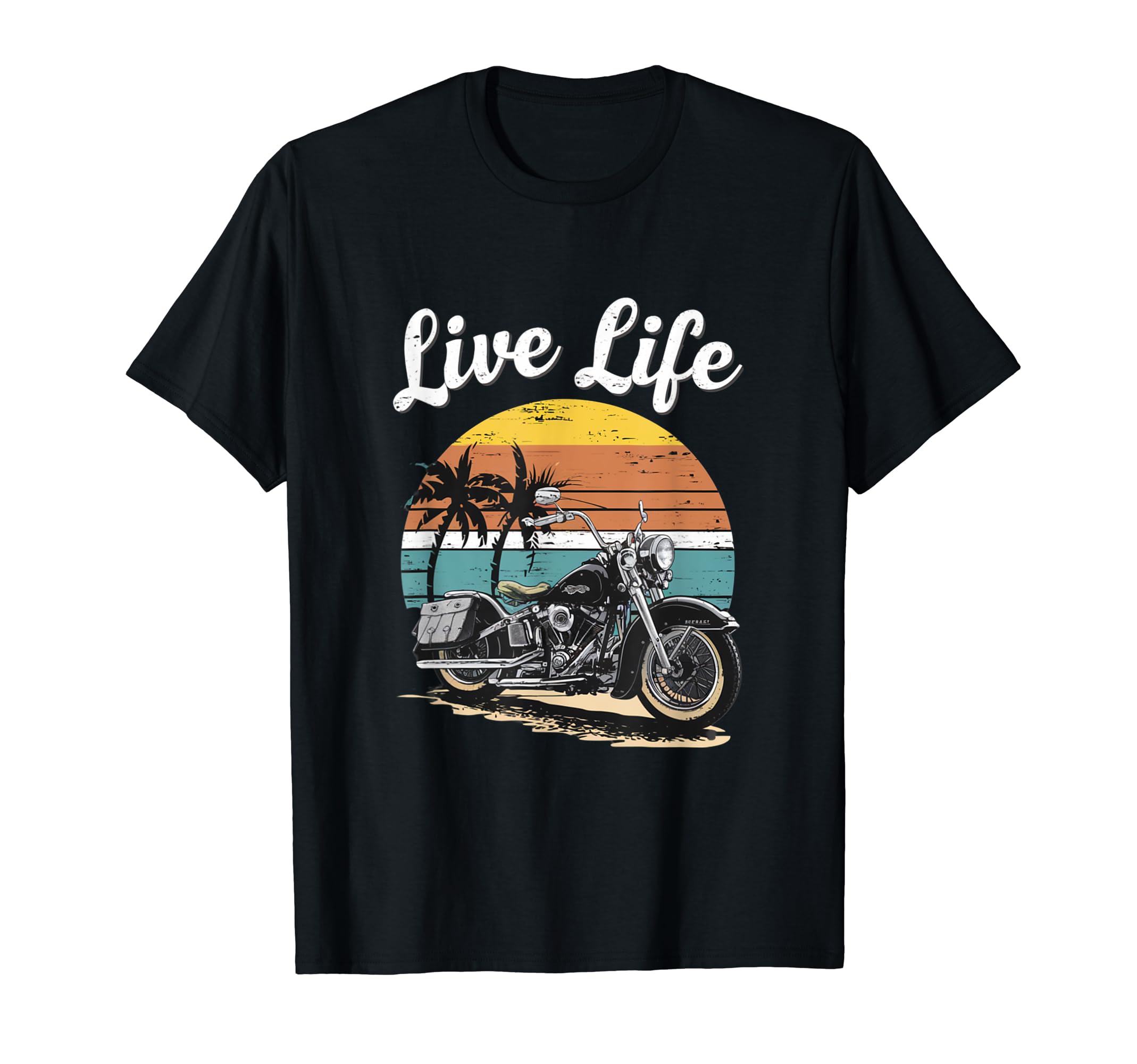 Live Life Motorcycle Novelty T-Shirt - Graphic Print Unisex - T-Shirt, Sweatshirt, Hoodie