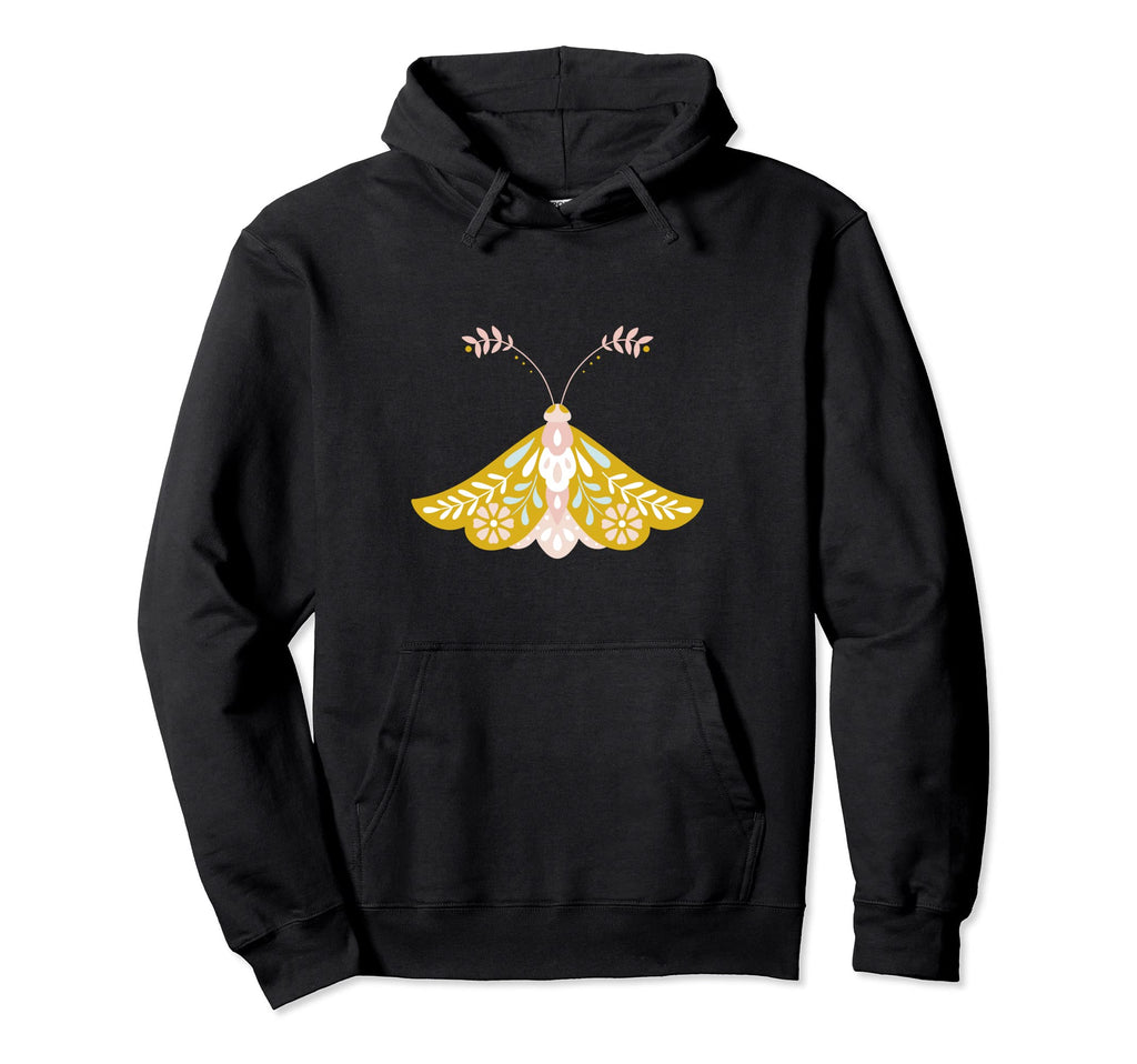 Crafty Moth Goth Horror Antisocial Hoodie - Custom Art Print for Adults - T-Shirt, Sweatshirt, Hoodie