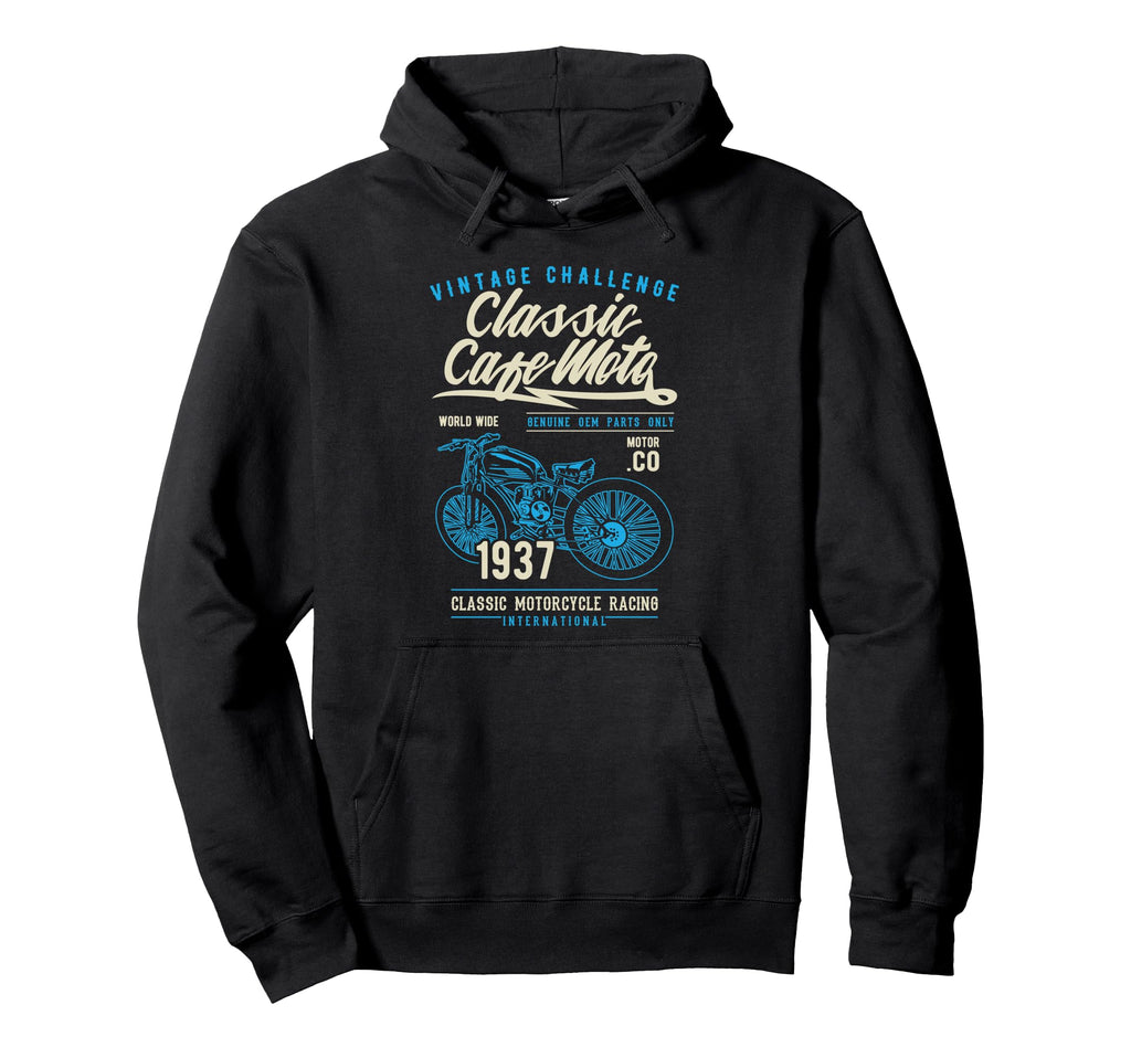 Cafe Racer Motorcycle Hoodie - Custom Art Print Men Women - T-Shirt, Sweatshirt, Hoodie