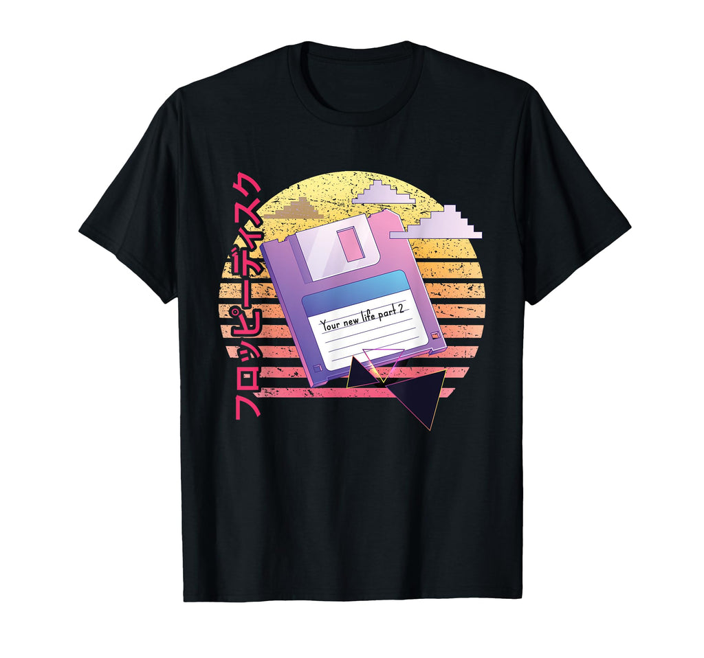 Vaporwave Japanese Computer Glitch T-Shirt - Aesthetic Graphic for Adults - T-Shirt, Sweatshirt, Hoodie