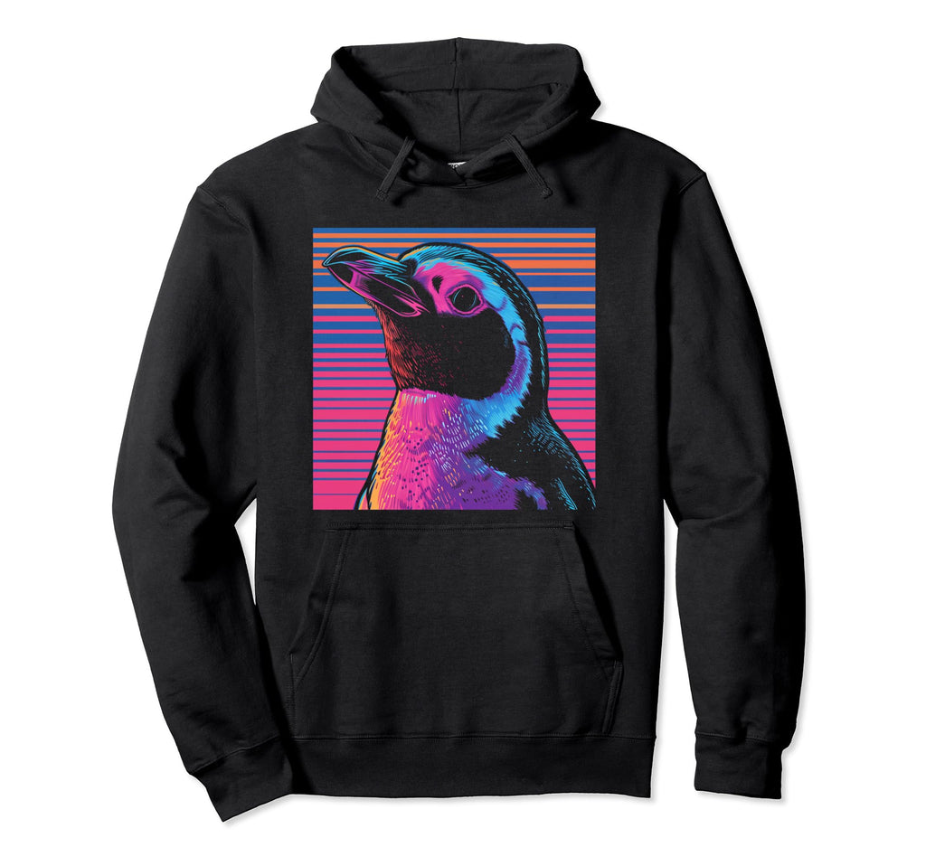Penguin Vaporwave Aesthetic Synthwave 80S Hoodie - Trendy Graphic Unisex - T-Shirt, Sweatshirt, Hoodie