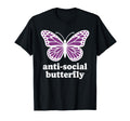 Antisocial Butterfly T-Shirt - Minimalist Print for Adults - T-Shirt, Sweatshirt, Hoodie