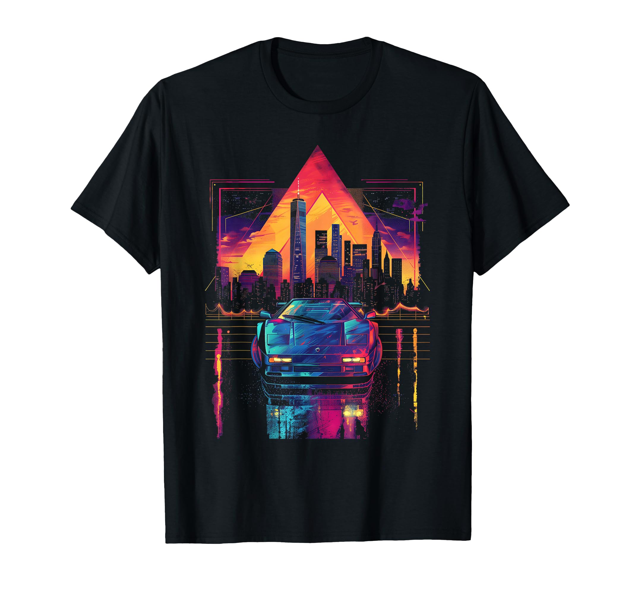 Retrowave Aesthetic 1980S 1990S Car T-Shirt - Streetwear Style for Adults - T-Shirt, Sweatshirt, Hoodie