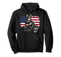 Patriotic Chihuahua Motorcycle Hoodie - Minimalist Print for Adults - T-Shirt, Sweatshirt, Hoodie
