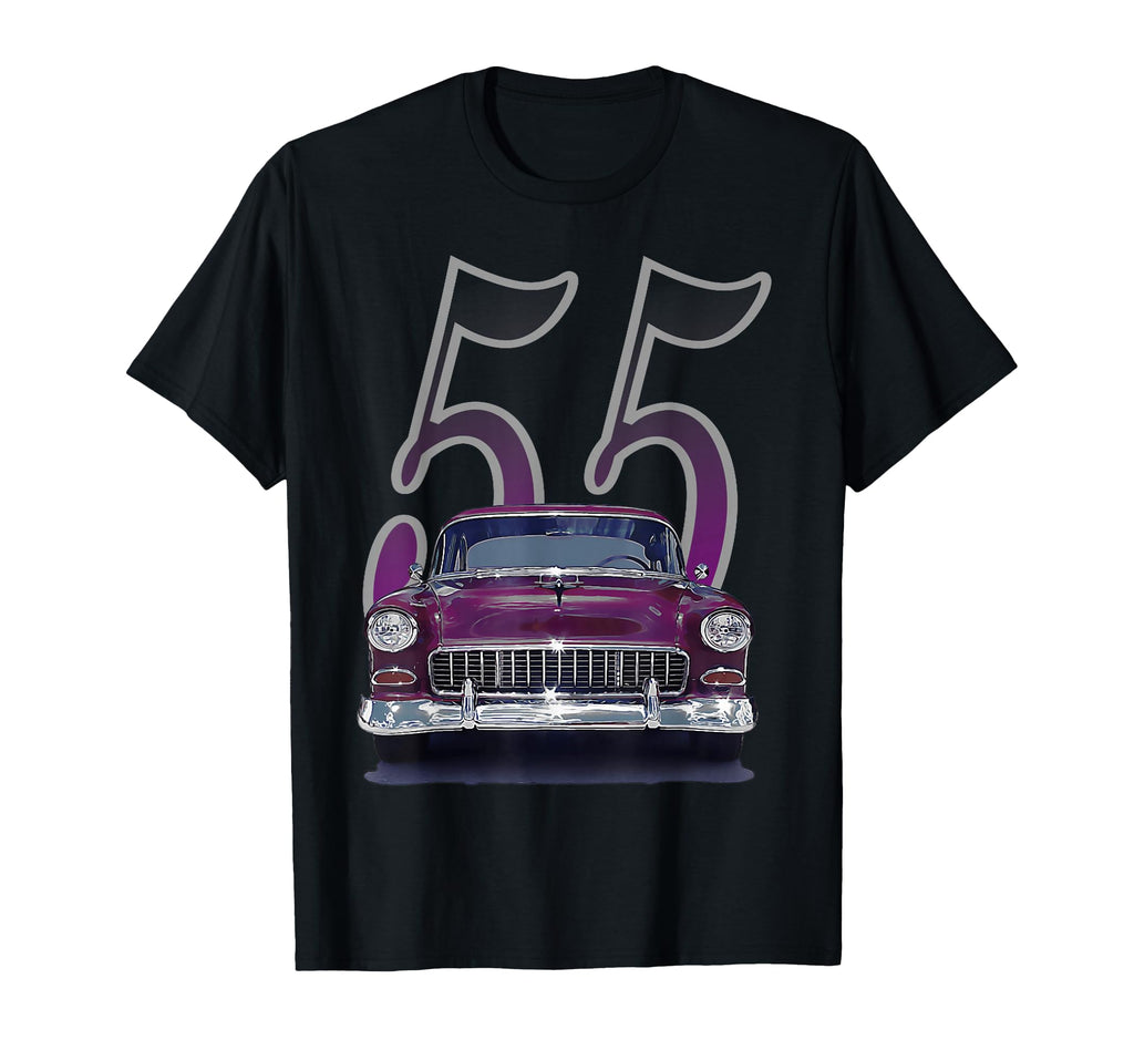 1955 55 Bel Air 50S Silhouette Old T-Shirt - Fun Novelty Design for Adults - T-Shirt, Sweatshirt, Hoodie