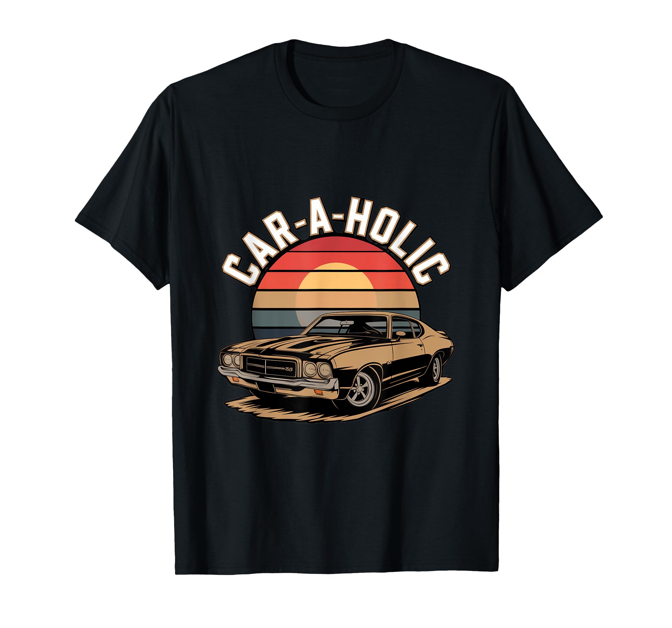 Car Holic Sunset Car T-Shirt - Unique Graphic Unisex - T-Shirt, Sweatshirt, Hoodie