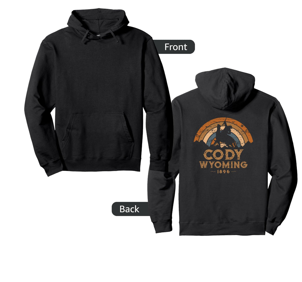 Cody Wyoming Wy Western Cowboy Hoodie - Aesthetic Graphic for Adults - T-Shirt, Sweatshirt, Hoodie