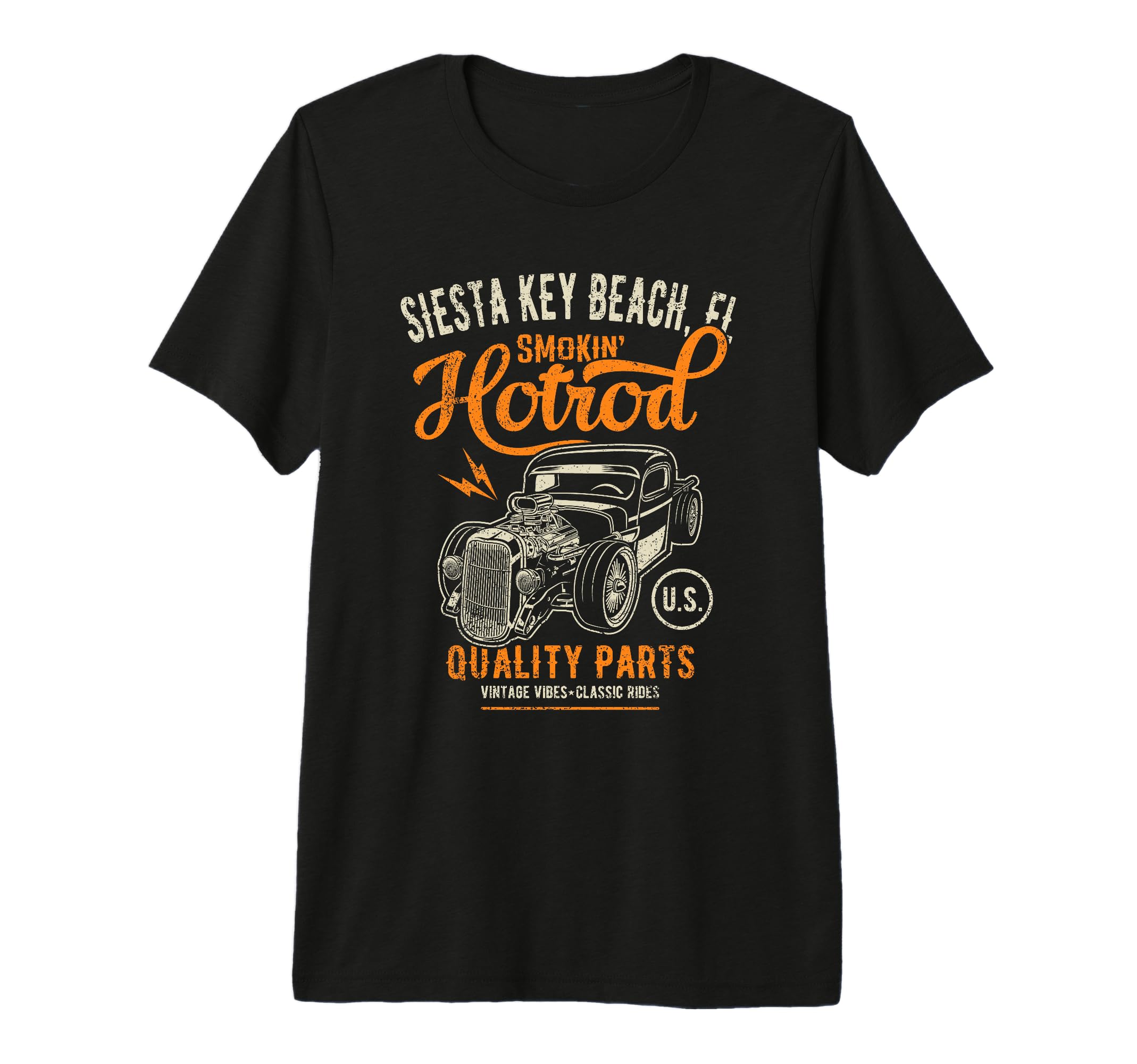 Siesta Key Beach Florida Hotrod Car T-Shirt - Custom Art Print for Adults - T-Shirt, Sweatshirt, Hoodie