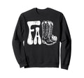 Pumpkin Fall Western Cowgirl Boots Sweatshirt - Minimalist Print Men Women - T-Shirt, Sweatshirt, Hoodie