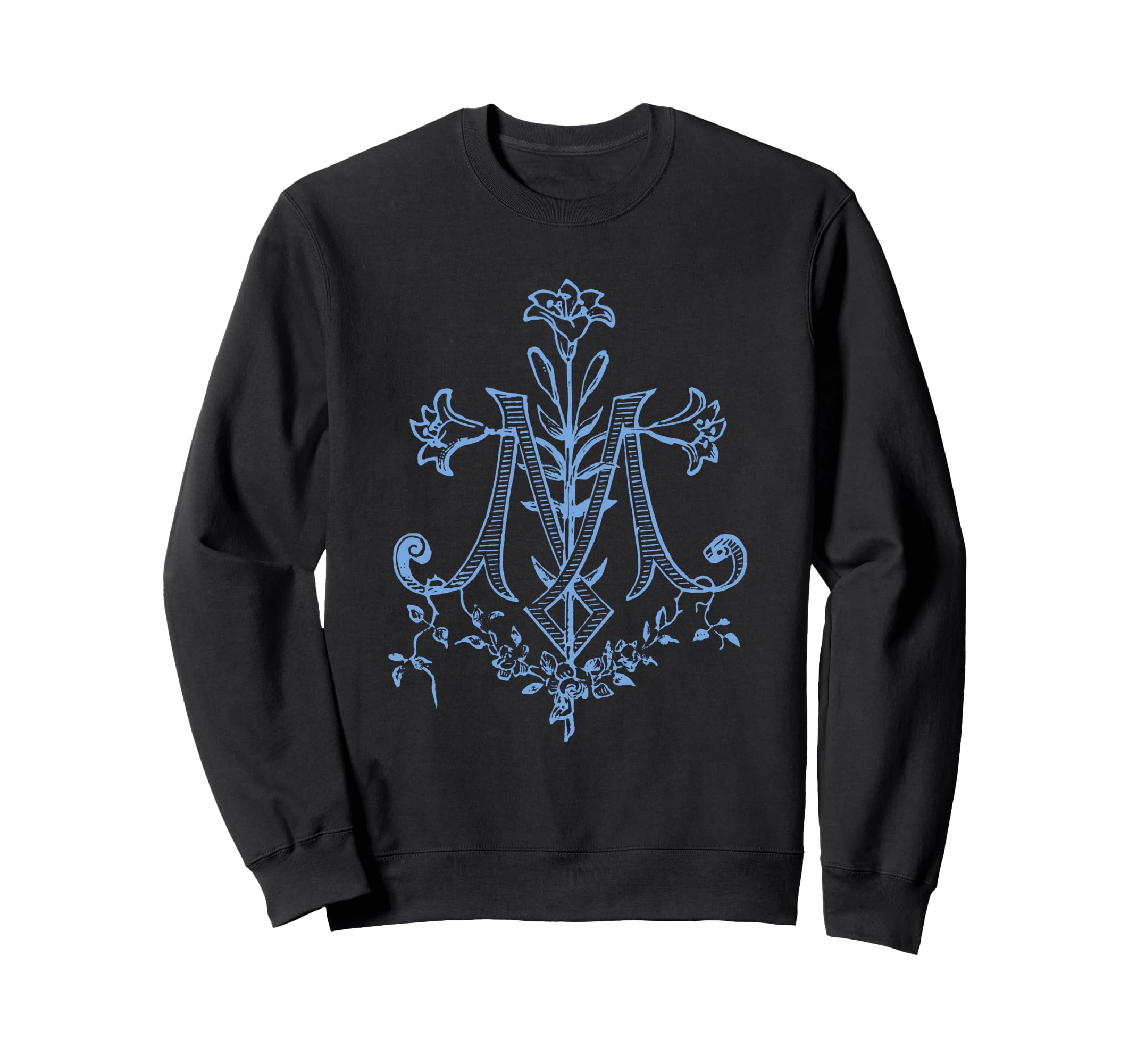 Marian M Monogram Catholic Sweatshirt - Aesthetic Graphic for Adults - T-Shirt, Sweatshirt, Hoodie