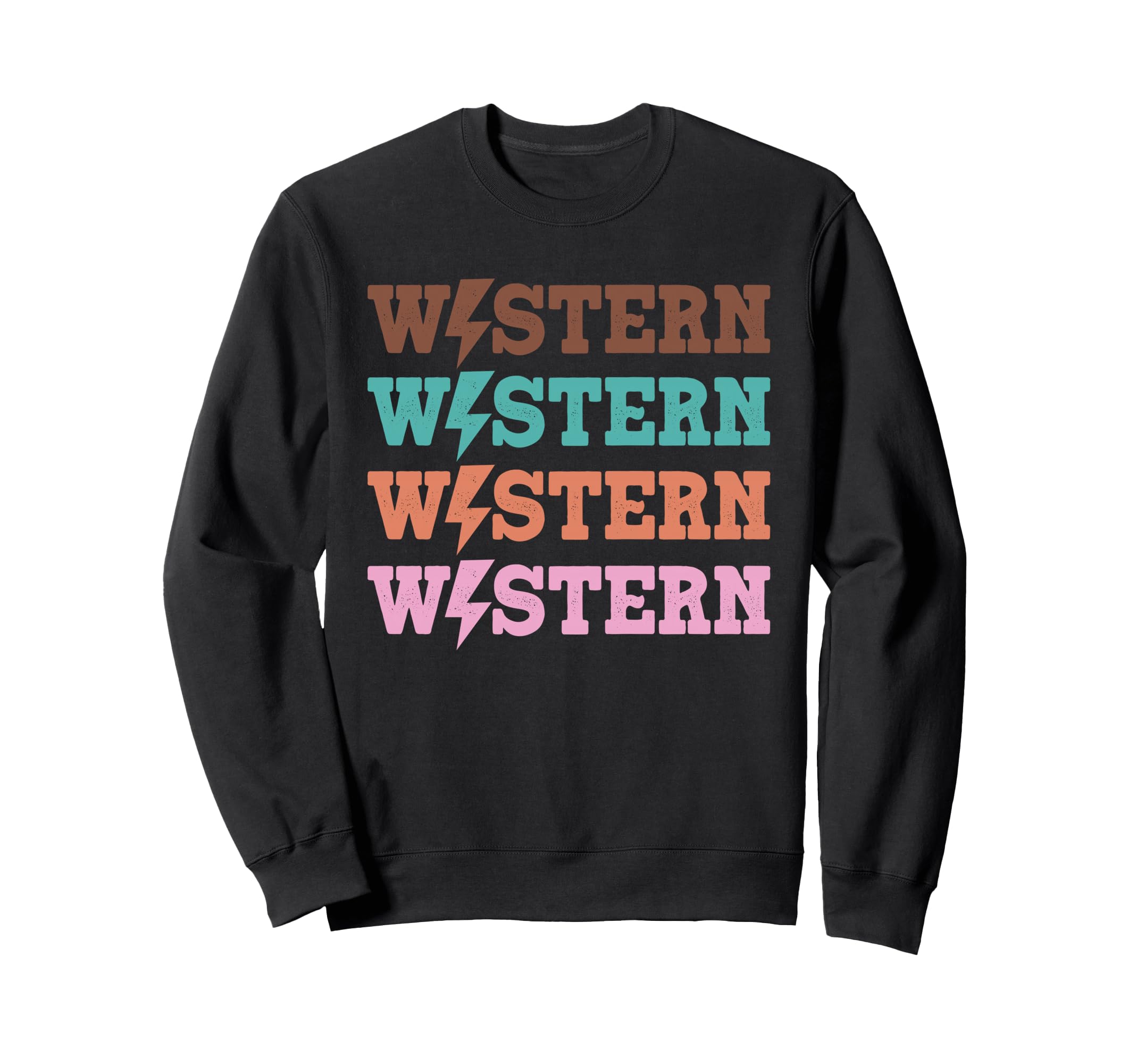 Western Zigzag Accent Typography Sweatshirt - Fun Novelty Design Unisex - T-Shirt, Sweatshirt, Hoodie